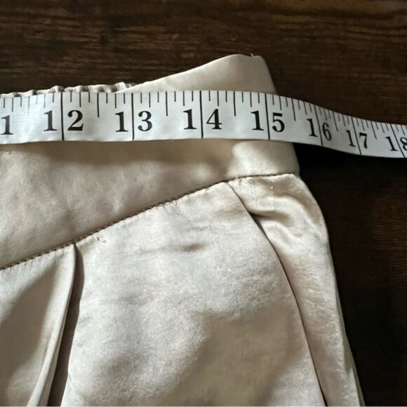 DREW By Anthropologie NWT Eva Wide Leg 90s Party Pants Baggy Satin Champagne L - Picture 12 of 15